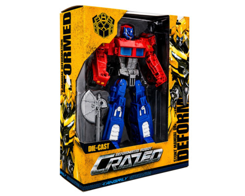 Дитяча іграшка Трансформер W8840(Red-Blue) пластик, робот 19 см+вантажівка