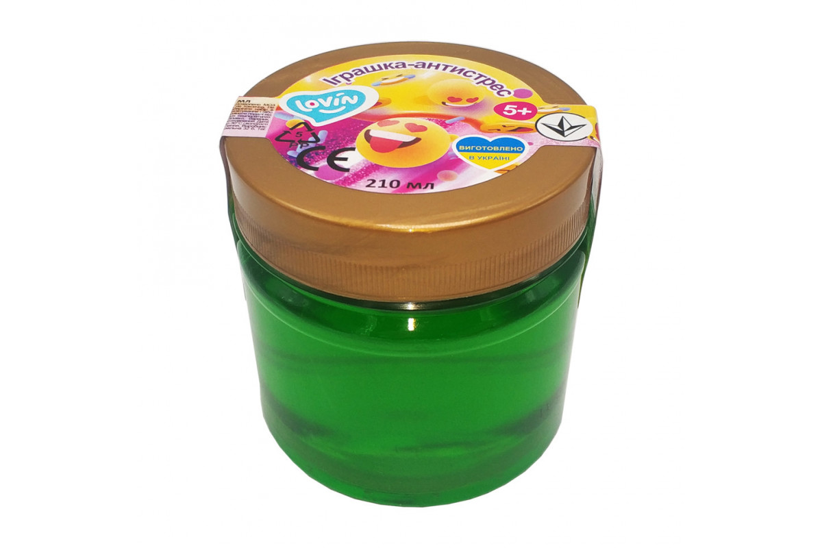 Игрушка-антистресс 210 мл Slime time ТМ Lovin 80142 Зеленый Игрушка-антистресс 210 мл Slime time ТМ Lovin 80142 Зеленый