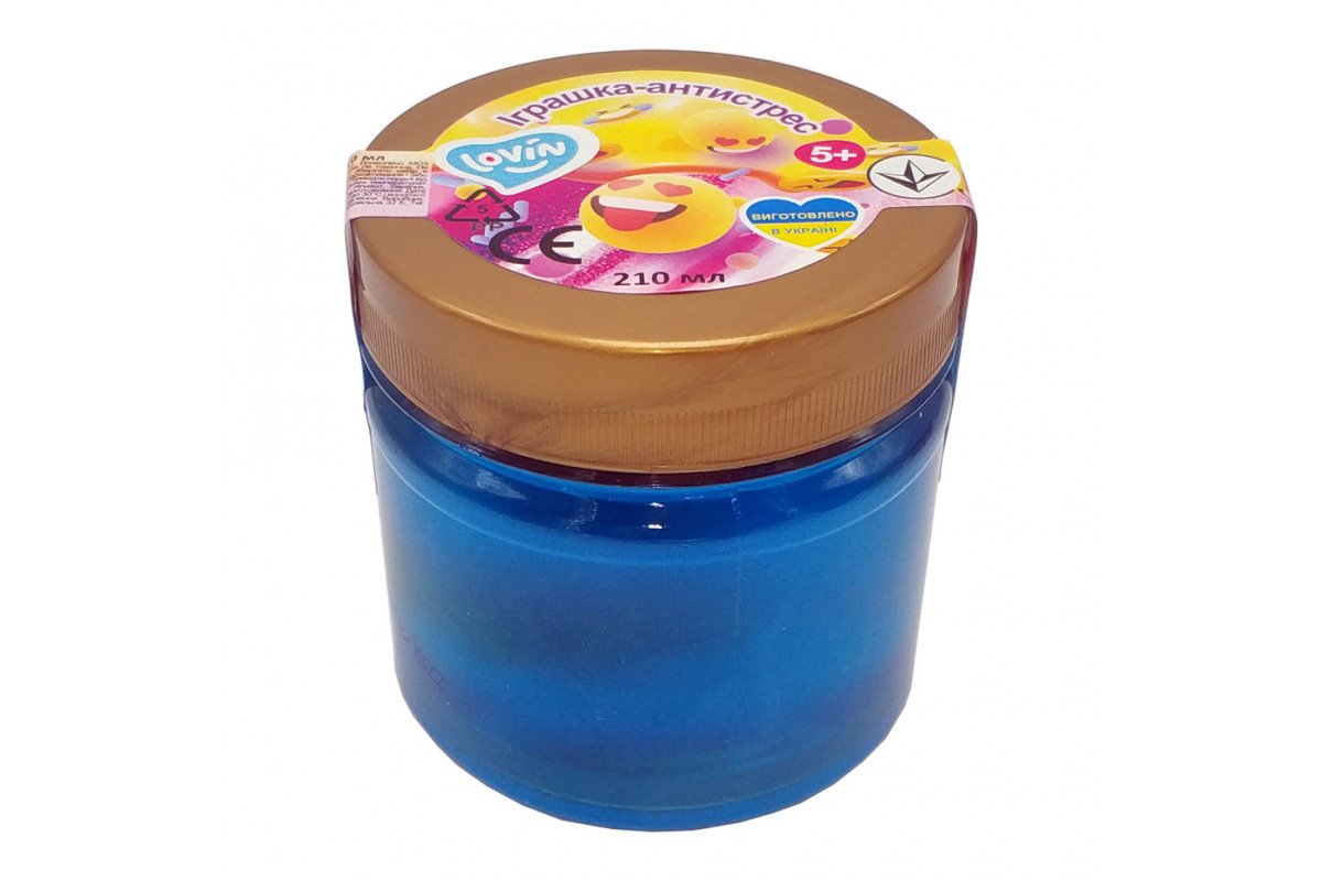 Игрушка-антистресс 210 мл Slime time ТМ Lovin 80142 Синий Игрушка-антистресс 210 мл Slime time ТМ Lovin 80142 Синий