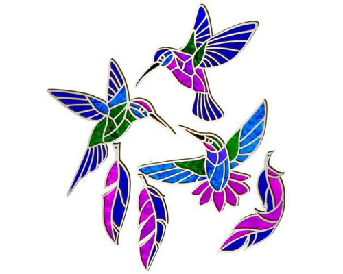 Набор для витражной живописи по номерам "Колибри" FDSGK-07