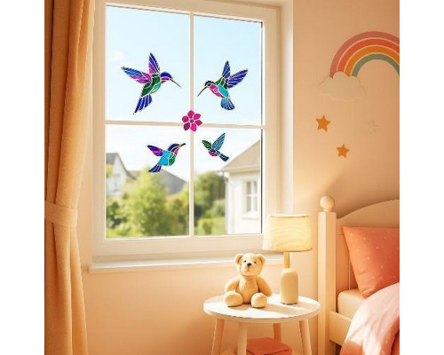 Набор для витражной живописи по номерам "Колибри" FDSGK-07