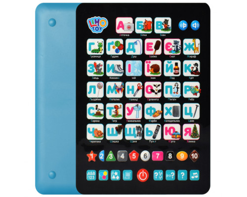 Дитячий розвиваючий планшет "Абетка" SK 0019 укр. мовою  Синій