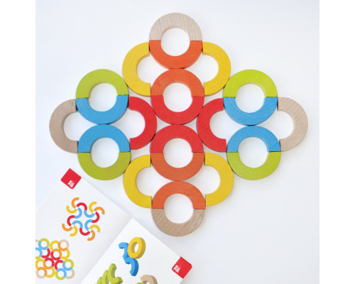 Деревянная развивающая игра "Радужные дуги" Igroteco 900507 мозаика-балансир