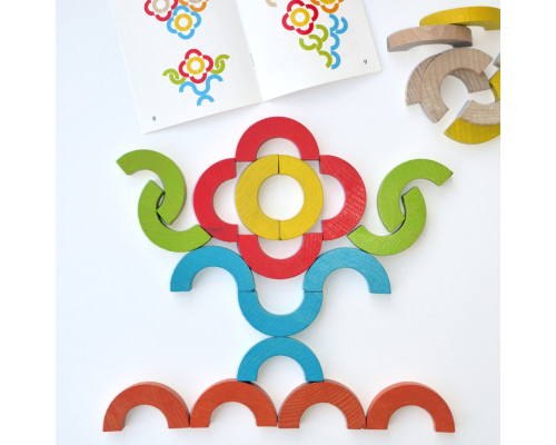 Деревянная развивающая игра "Радужные дуги" Igroteco 900507 мозаика-балансир
