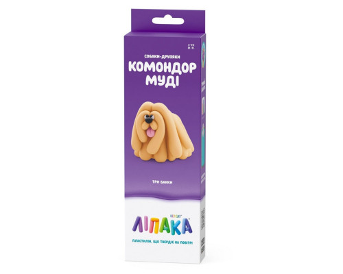 Набір пластиліну "Собаки-Друзі: Комондор Муді" ЛІПАКА 30149-UA01 самостійно твердіє