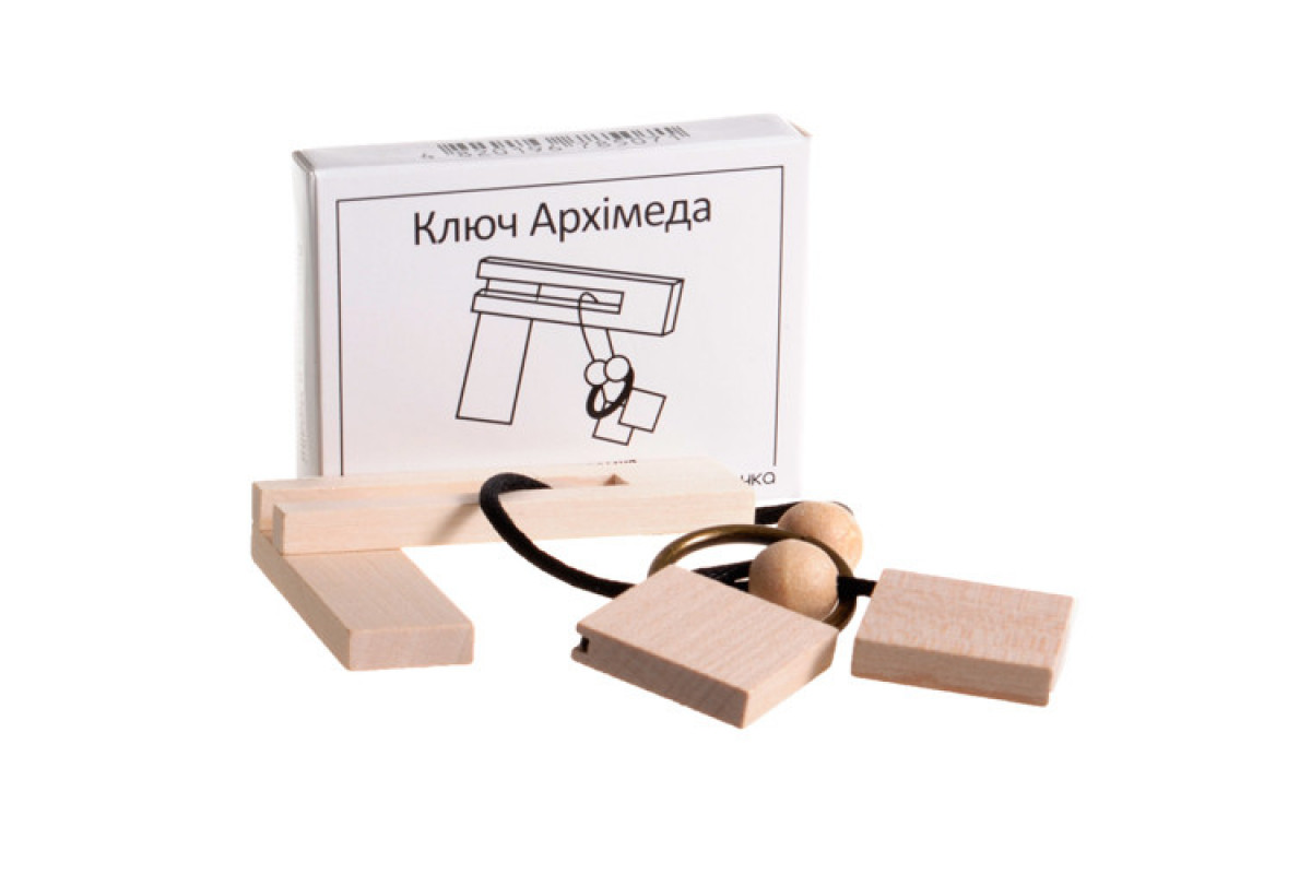 Мини головоломка Ключ Архимеда Заморочка 5007 деревянная
