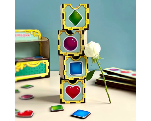 Деревянная настольная игра "Фигуры" Ubumblebees (ПСД072) PSD072 сортер-комодик