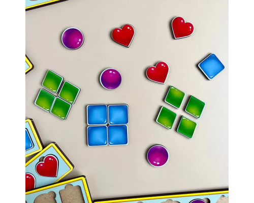 Деревянная настольная игра "Фигуры" Ubumblebees (ПСД072) PSD072 сортер-комодик