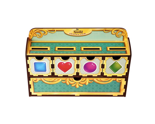 Деревянная настольная игра "Фигуры" Ubumblebees (ПСД072) PSD072 сортер-комодик