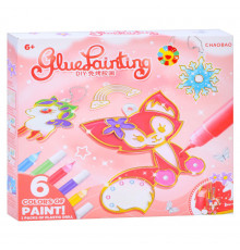 Дитячий набір для творчості "Підвіска-розмальовка" 7600-1-23-21-2123-1 ланцюжок, фарби 6 кольорів