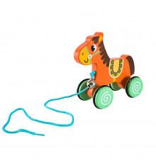 Дитяча дерев’яна каталочка "Коник" C15030-2 на мотузці