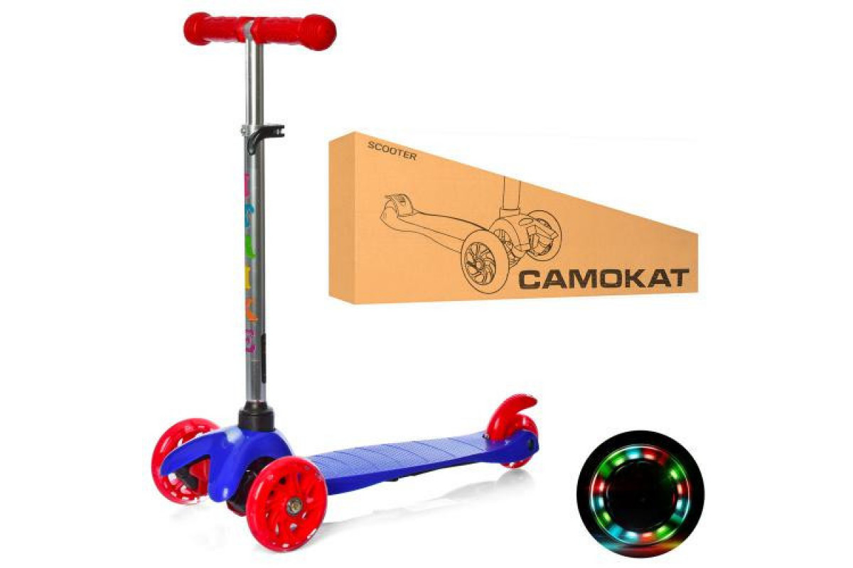 Дитячий самокат iTrike BB 3-013-4-C-DBL MINI колеса, що світяться
