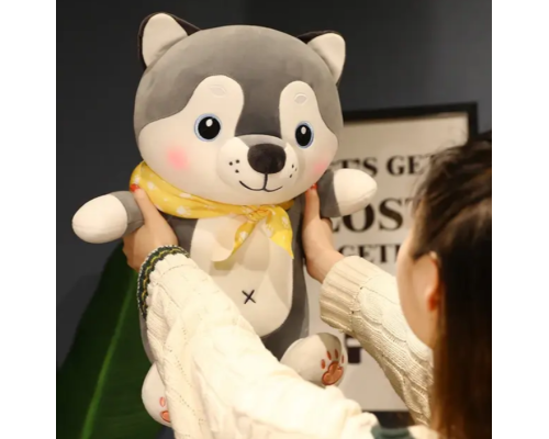 Дитяча м'яка іграшка "Собачка" L1131 іграшка з пледом, розмір 50 см