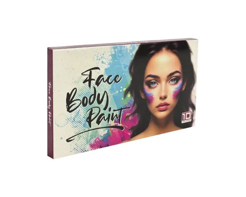 Детский набор аквагрима Cel-2503 палетка, кисточка, 10 цветов