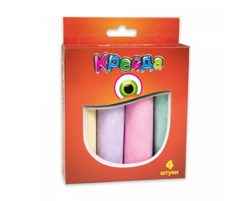 Дитячий набір Крейда Велика кругла Strateg 50101 різнокольорова 4 шт