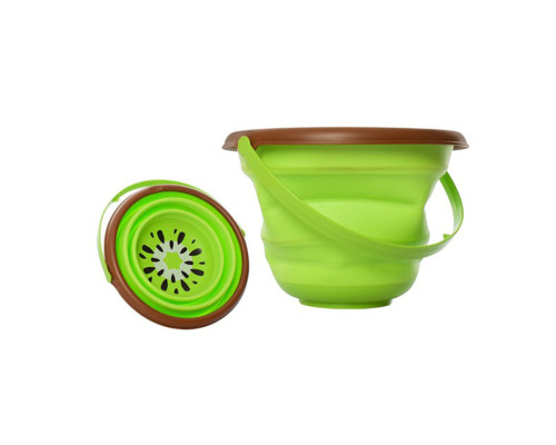 Дитяче іграшкове складане відерце "Фрукти" 6911N(Green) зелений