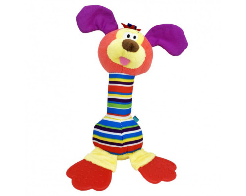 Мягкая игрушка-погремушка "Собака" TM Happy Monkey MGZ-1216-3 с колокольчиком