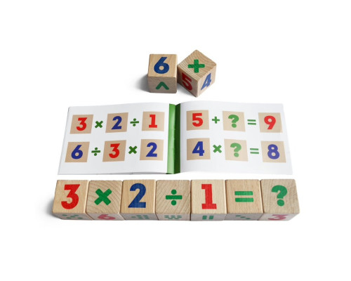 Розвиваючі кубики "Математика" 900736, 9 кубиків, 30 завдань