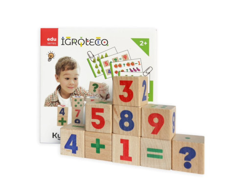 Розвиваючі кубики "Математика" 900736, 9 кубиків, 30 завдань