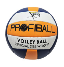 М'яч волейбольний EV-3159(Blue-Orange), діаметр 20,7 см, 18 панелей, 260-280 г