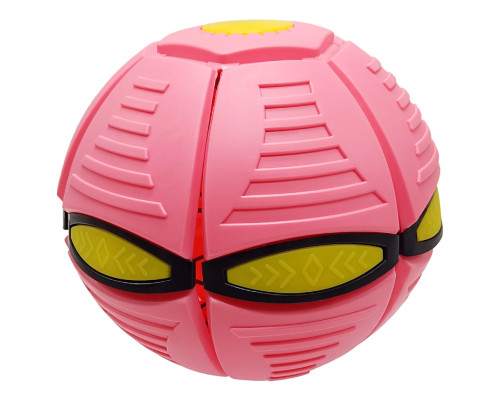 Летящий трансформерный мяч 1002-3(Pink) светится