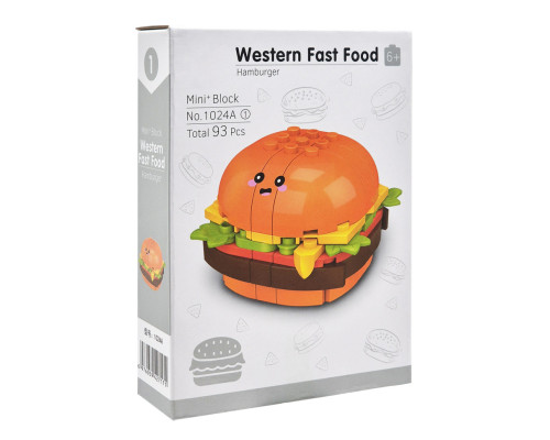 Конструктор дитячий "Western fast food: Hamburger" 1024A-1, пластик, 93 деталі
