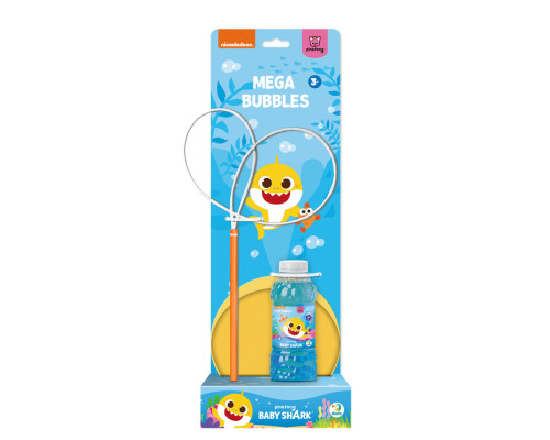 Мыльные пузыри "Mega Bubbles с тарелкой Baby Shark" 200515 объем 450 мл