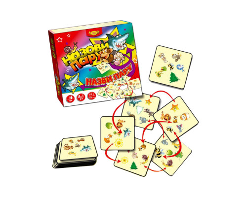 Настільна дитяча гра "Назови пару" MKM0332, 35 карток