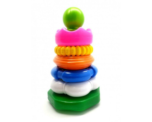 Дитяча розвиваюча пірамідка №2 1-080, 7 деталей