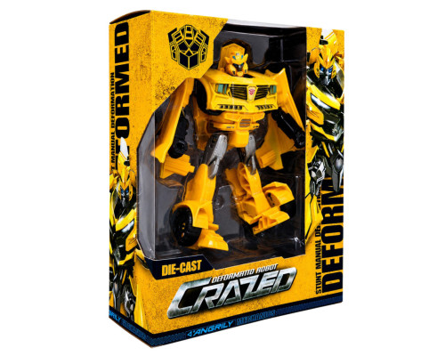Дитяча іграшка Трансформер W8840(Yellow) пластик, робот 19 см+машина