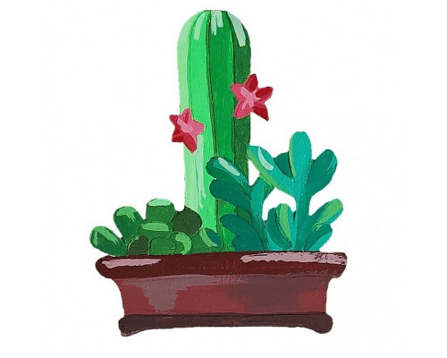 Набор детского творчества Роспись по дереву «Магниты-кактусы» РД-009