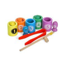 Деревянная магнитная игрушка "Рыбалка" MD 1939 рыбки, удочка, пинцет