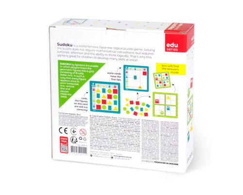Логічна гра для дітей "Судоку" Igroteco 900514 геометричні фігури