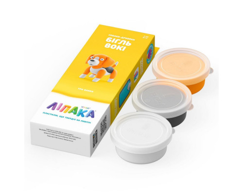 Набір пластиліну "Собаки-Друзі: Бігль Вокі" ЛІПАКА 30152-UA01 самостійно твердіє