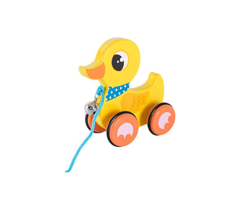 Дитяча дерев’яна каталочка "Каченя" C15030-1 на мотузці