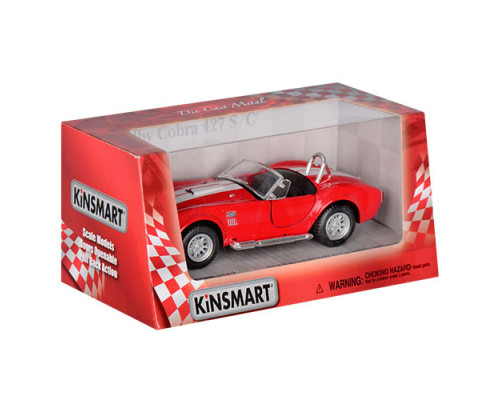Детская коллекционная машинка SHELBY COBRA KT5322W инерционная Красный