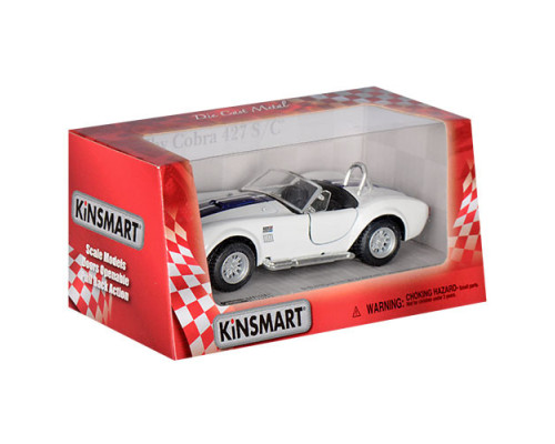Детская коллекционная машинка SHELBY COBRA KT5322W инерционная Белый