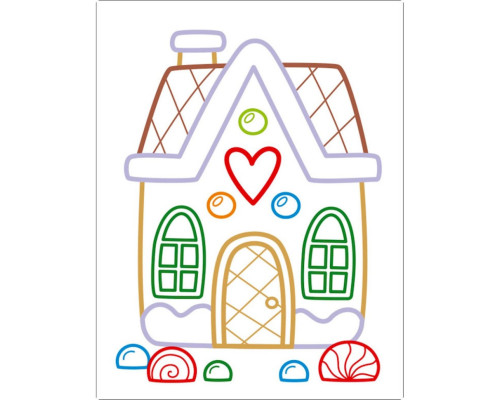 Дитяча книжка-розмальовка "Солодкі свята" 18713 з кольоровим контуром