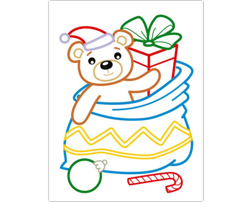 Дитяча книжка-розмальовка "Солодкі свята" 18713 з кольоровим контуром