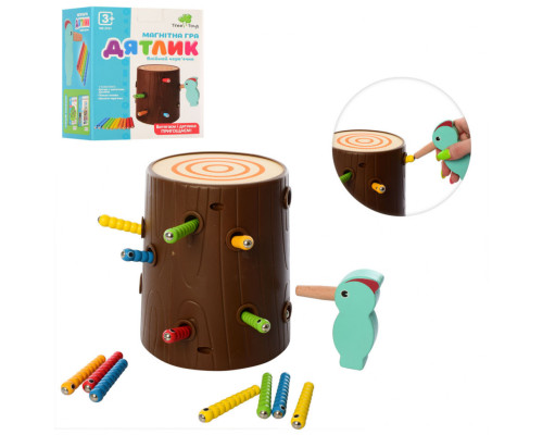 Магнітна Гра MD 2751 пеньок, пташка, гусениці