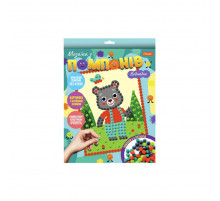 Набор для творчества мозаика из помпонов "Мишка" НТ-35-2