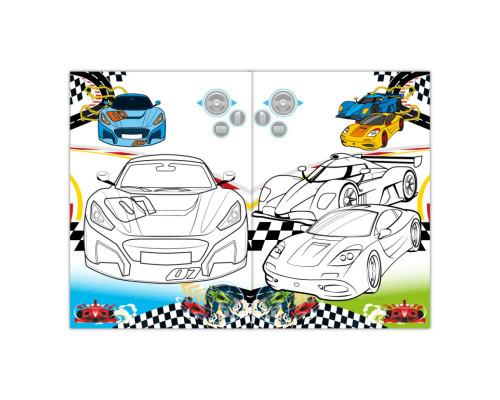 Дитяча розмальовка "Автоперегони" РМ-77-01 з маскою