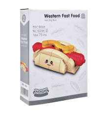 Конструктор дитячий "Western fast food: Hot Dog Bun" 1024A-2, пластик, 75 деталей
