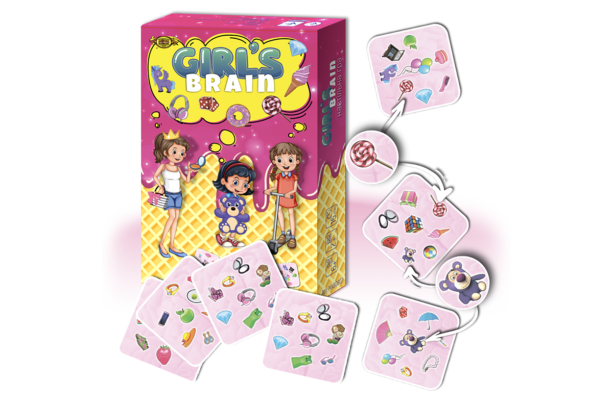 Настільна гра "GIRL'S BRAIN" MKZ0807 правила укр. і рос. мовами