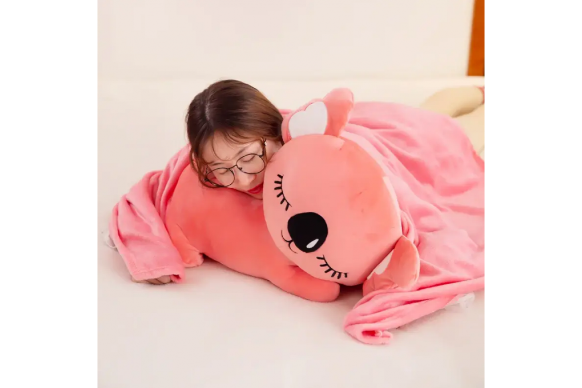 Дитяча м'яка іграшка "Коала" L1129(Pink) іграшка з пледом, розмір 50 см Дитяча м'яка іграшка "Коала" L1129(Pink) іграшка з пледом, розмір 50 см