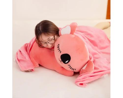 Дитяча м'яка іграшка "Коала" L1129(Pink) іграшка з пледом, розмір 50 см