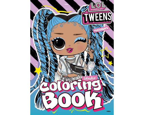 Розмальовка зі стікерами "Skate Dance 3 Tweens" LCB28, 16 сторінок