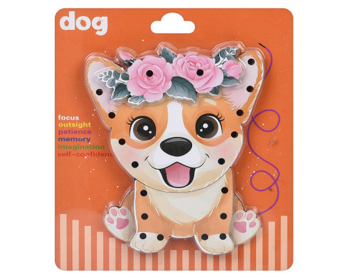 Деревянная игрушка-шнуровка "Собачка" MD 0769(Dog) от 3 лет