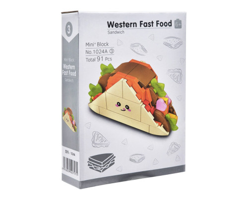 Конструктор дитячий "Western fast food: Sandwich" 1024A-3, пластик, 91 деталь