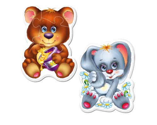 Детские магнитные пазлы "Лесные обитатели" VT3208-17, 9 элементов